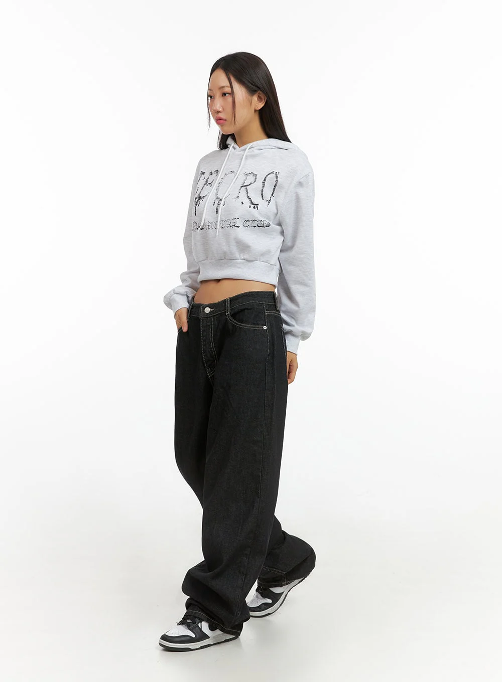 Clover Stitched Baggy Jeans IS402 - Image 6