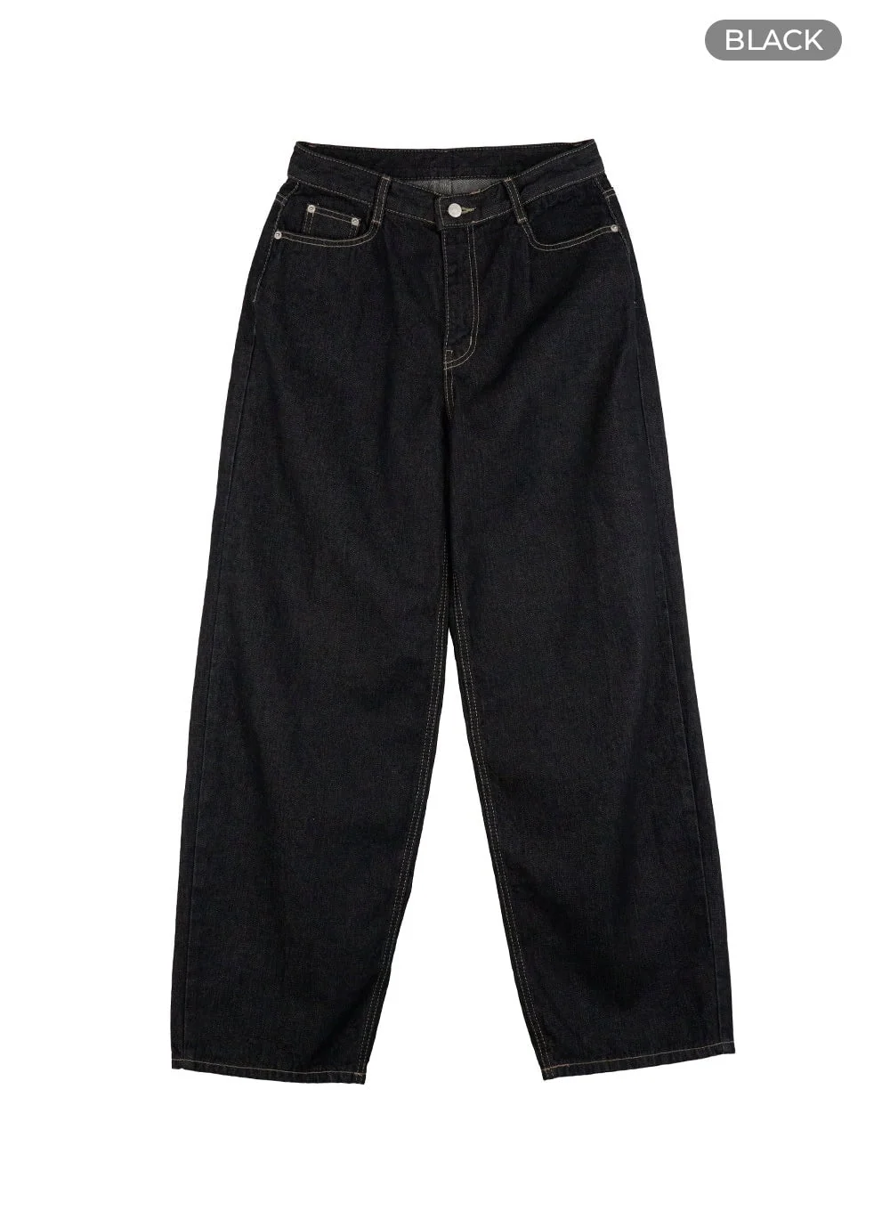 Clover Stitched Baggy Jeans IS402 - Image 8
