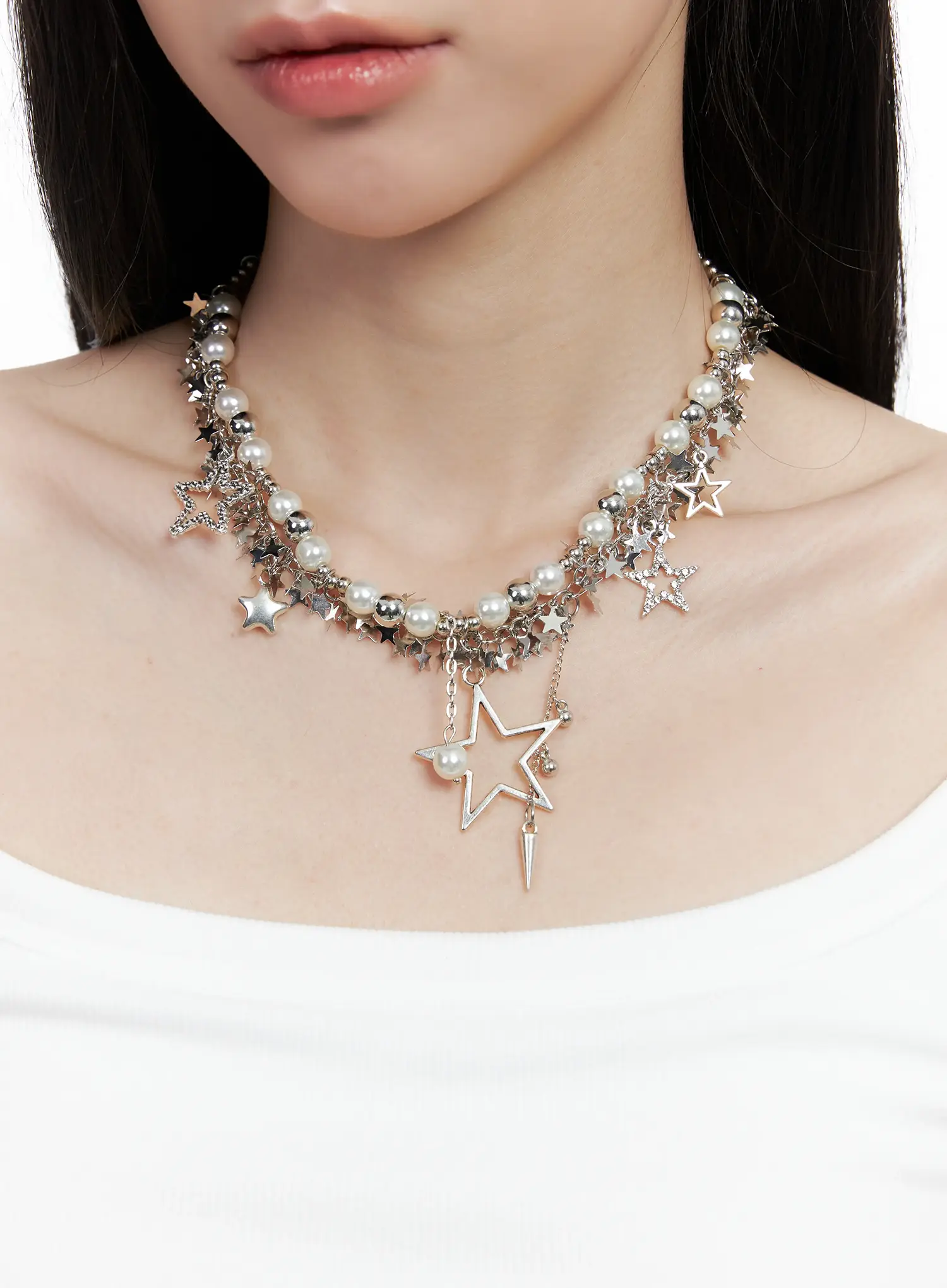 Cluster Bead Star Necklace CO503 - Image 2