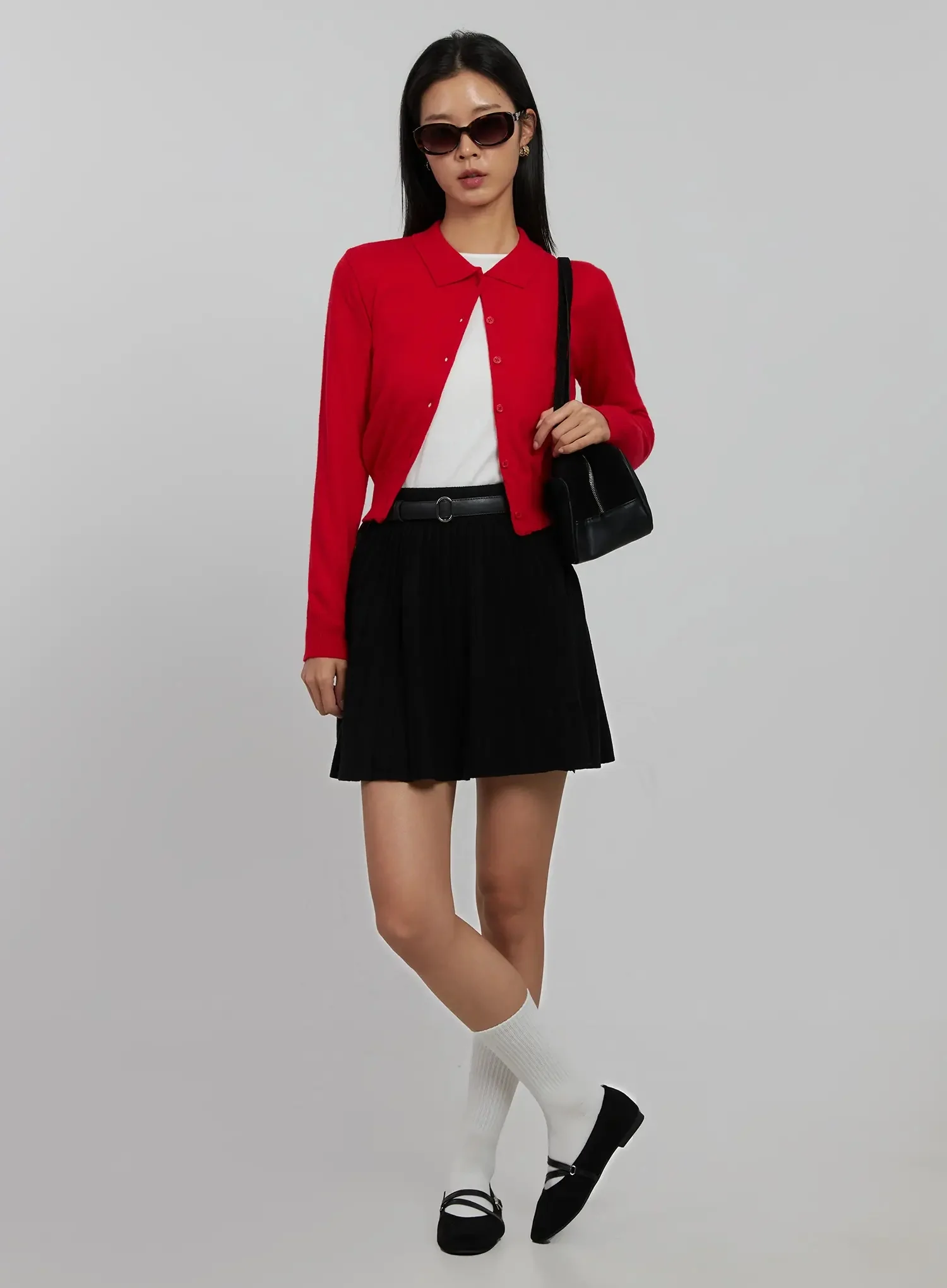 Collar Crop Cardigan IJ508