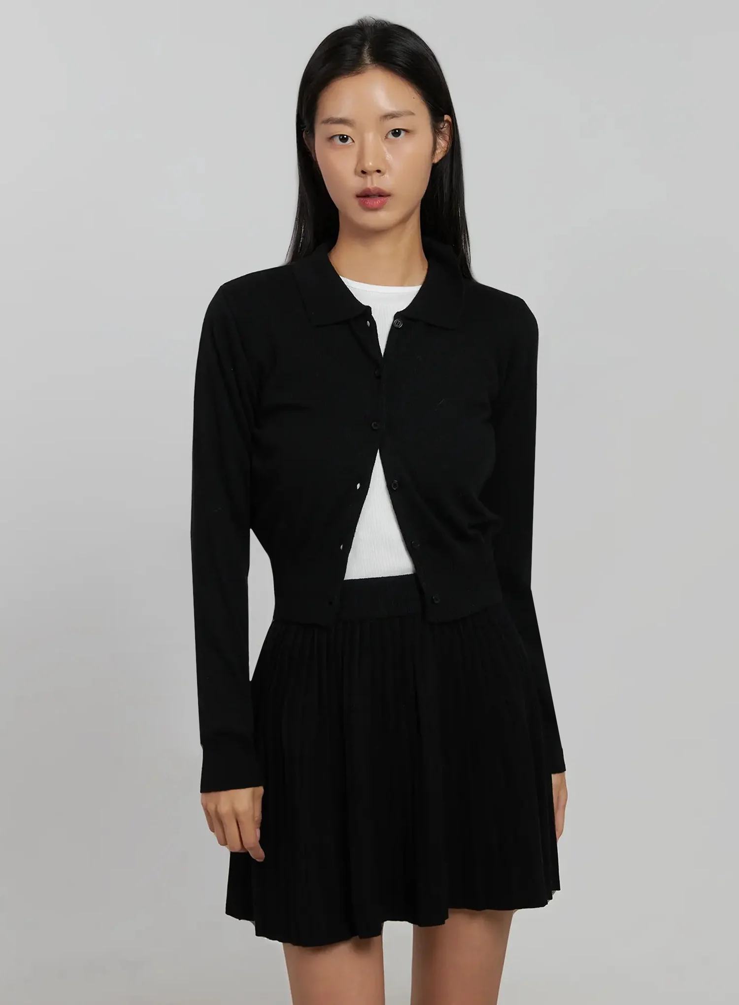 Collar Crop Cardigan IJ508 - Image 12