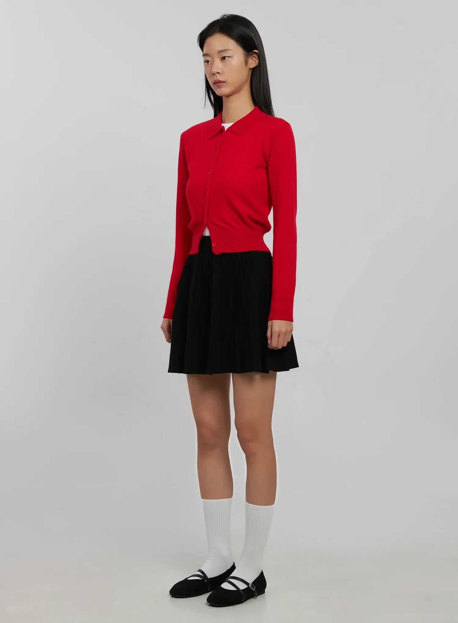 Collar Crop Cardigan IJ508 - Image 6