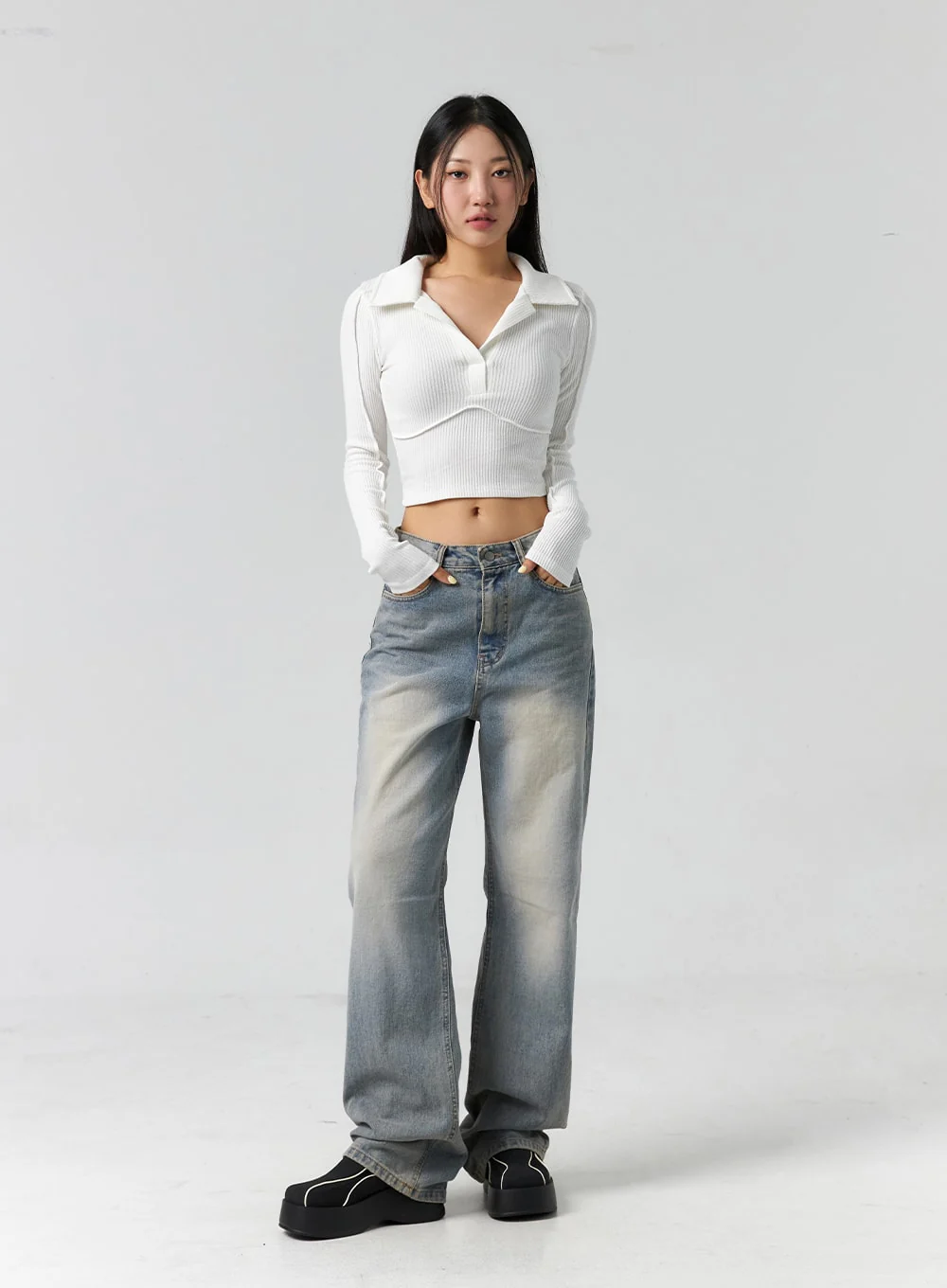 Collar Crop Top CS308 - Image 2