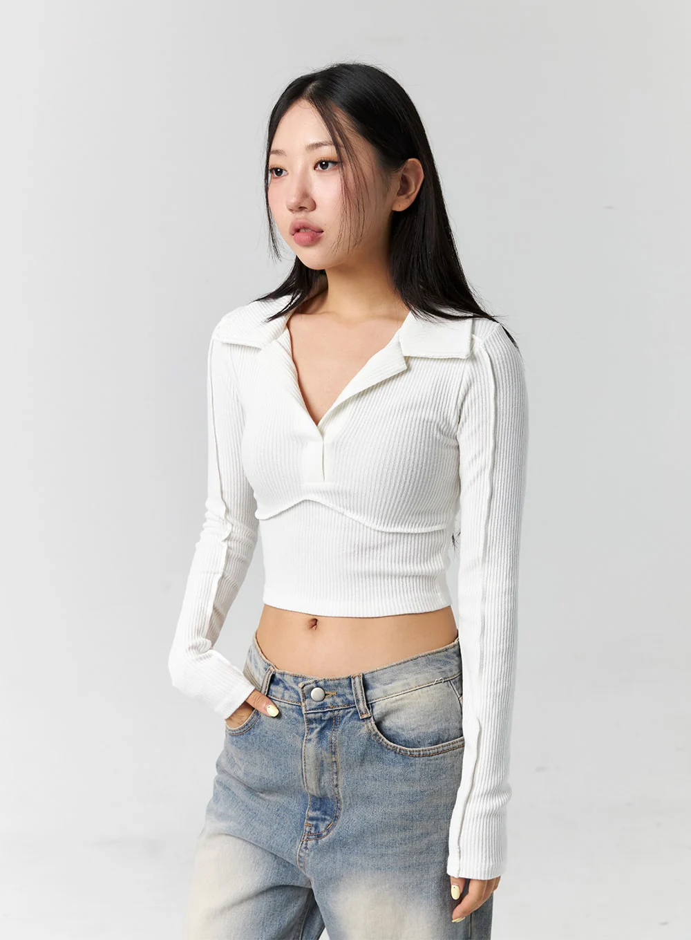 Collar Crop Top CS308 - Image 8