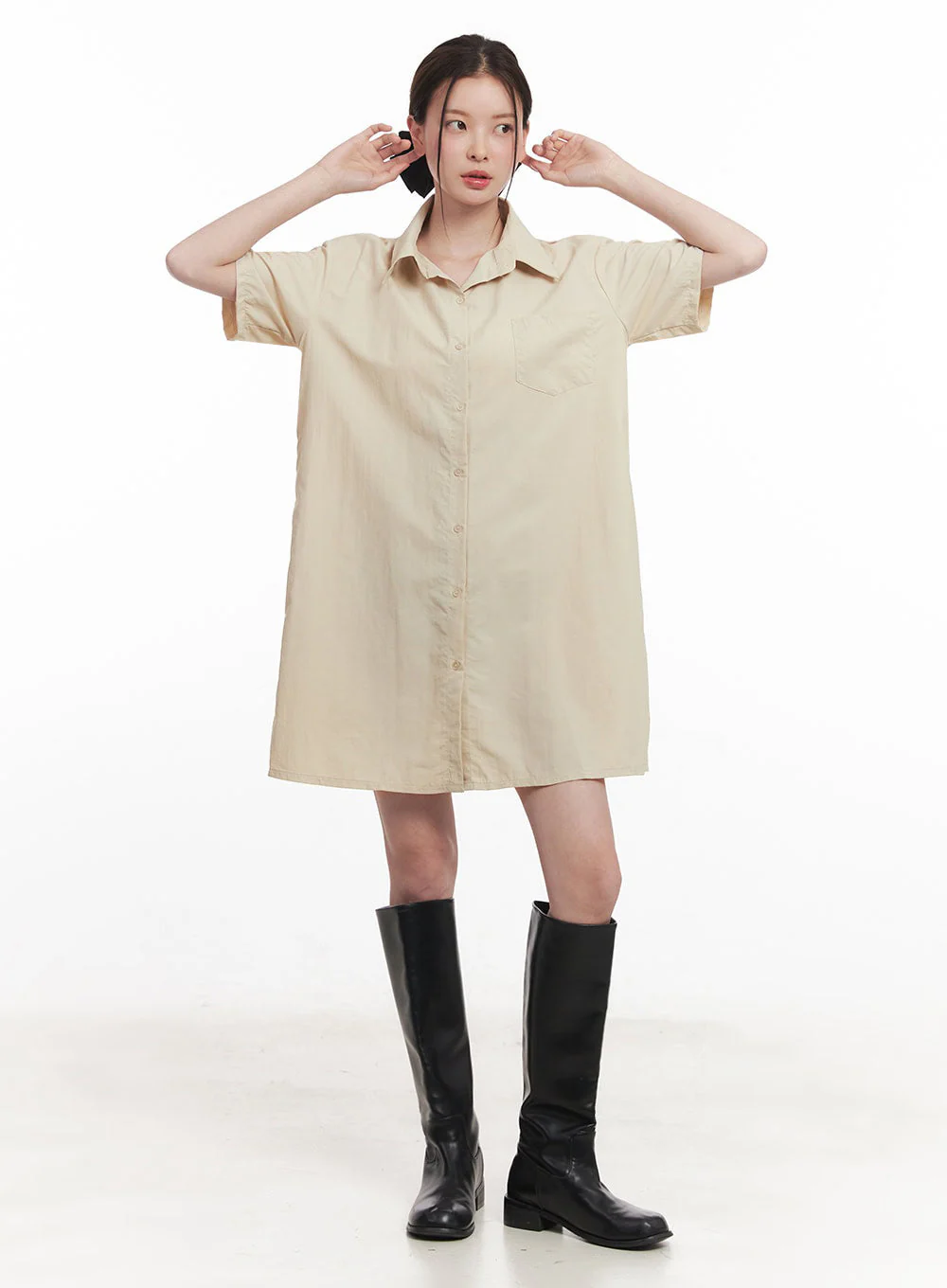 Collared Shirt Mini Dress IY508 - Image 10