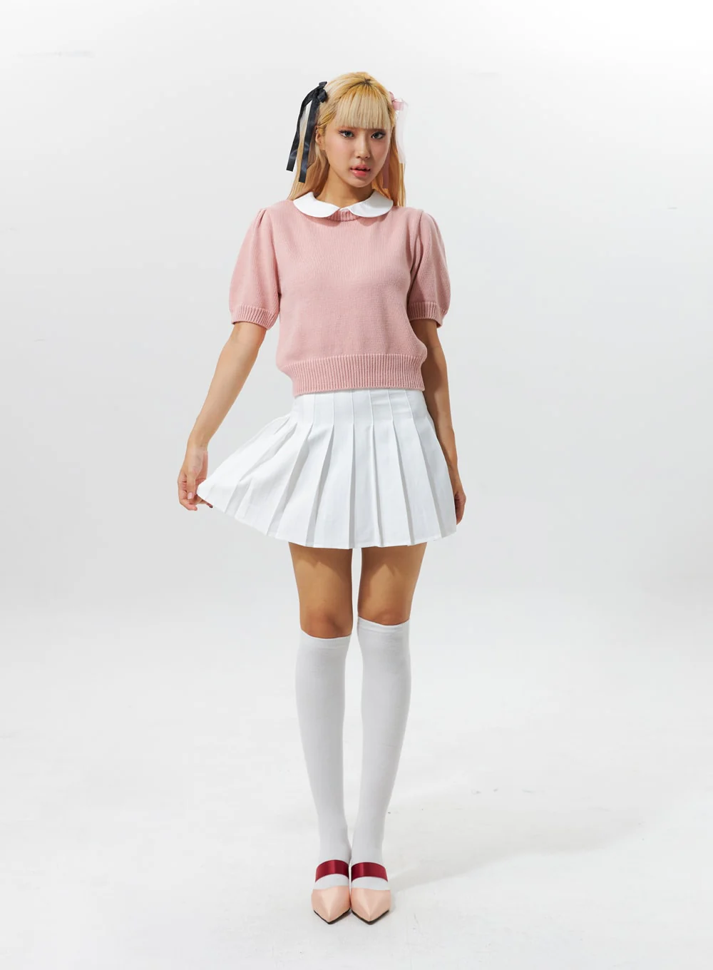 Collared Short-Sleeve Knit IG320 - Image 2