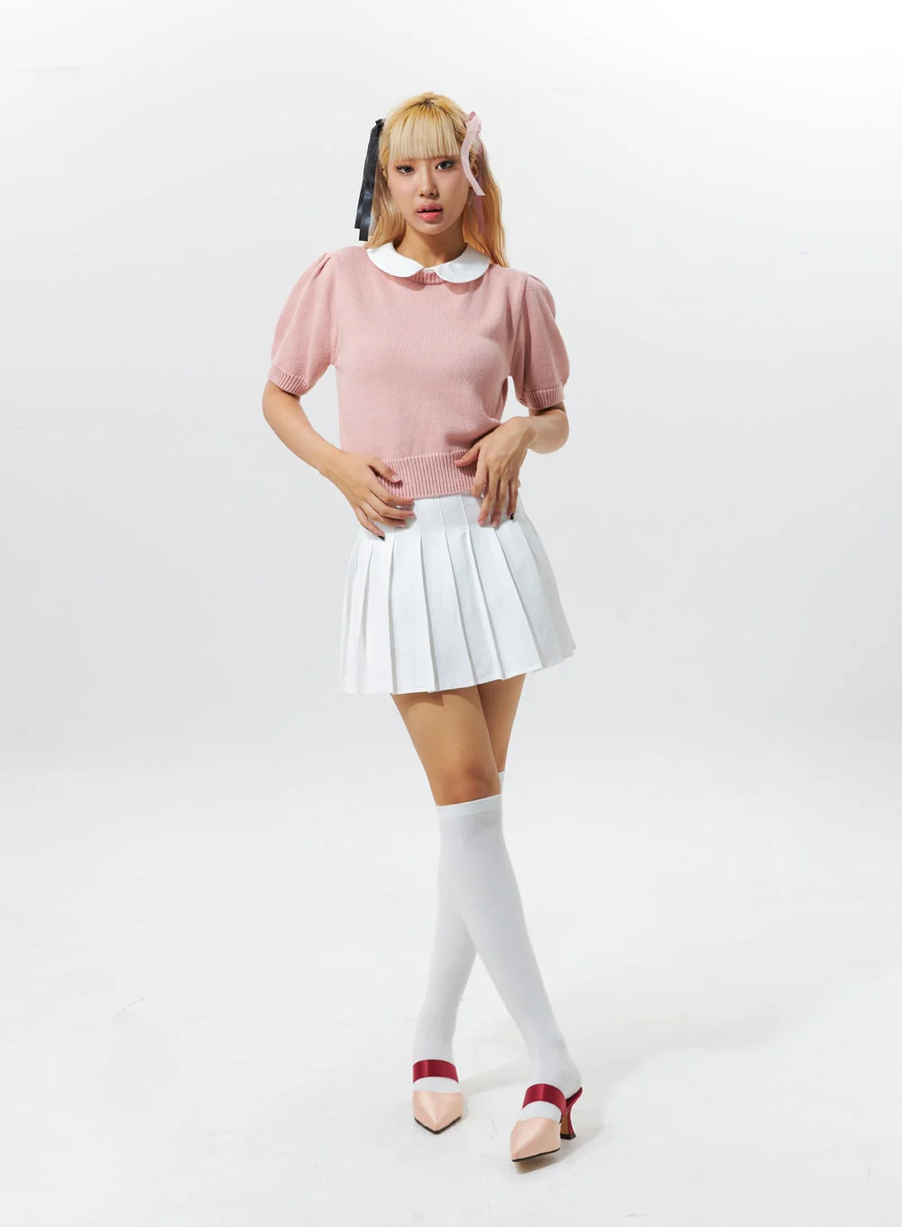 Collared Short-Sleeve Knit IG320 - Image 6
