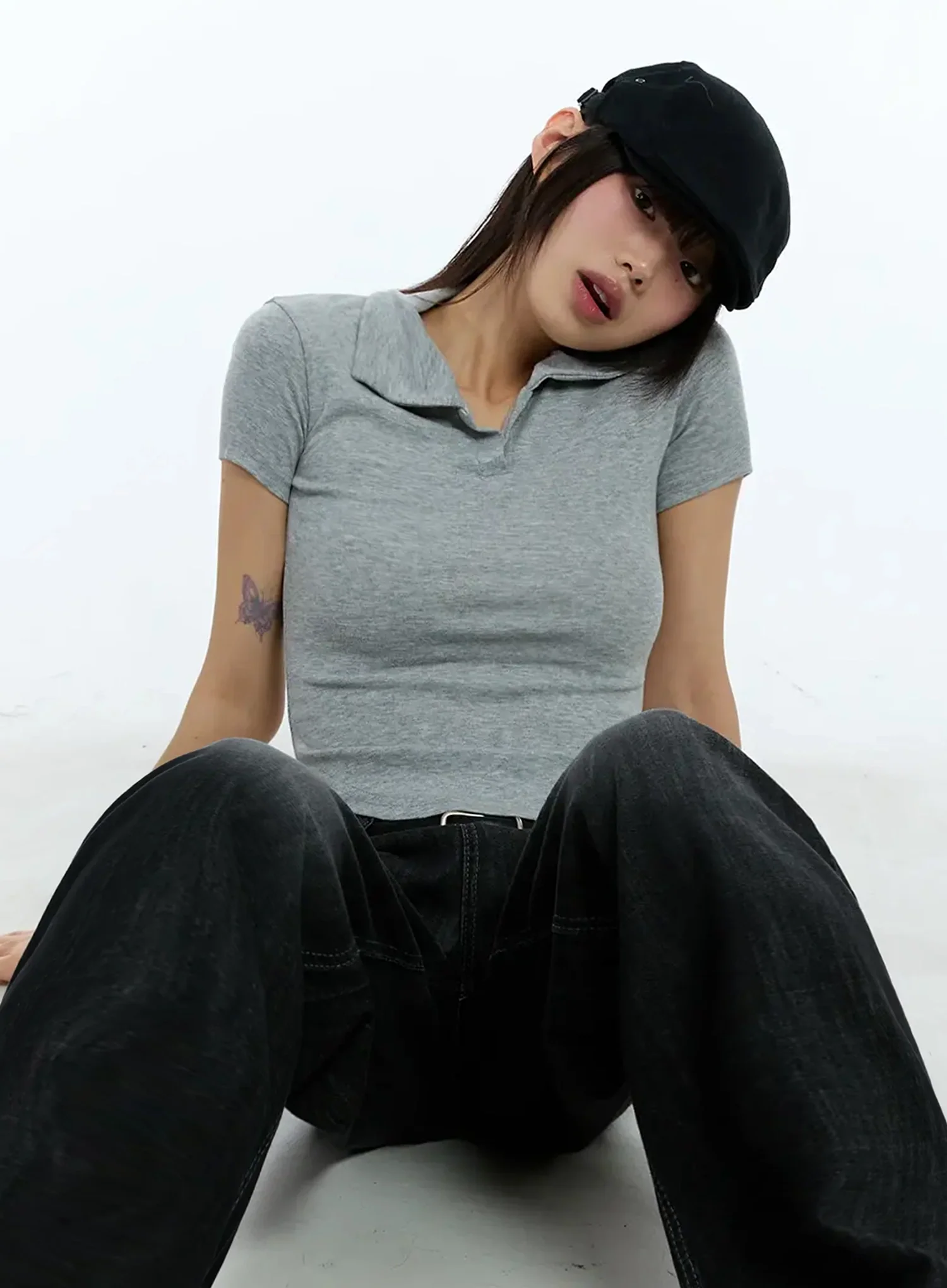 Collared Slim-Fit Tee IU524