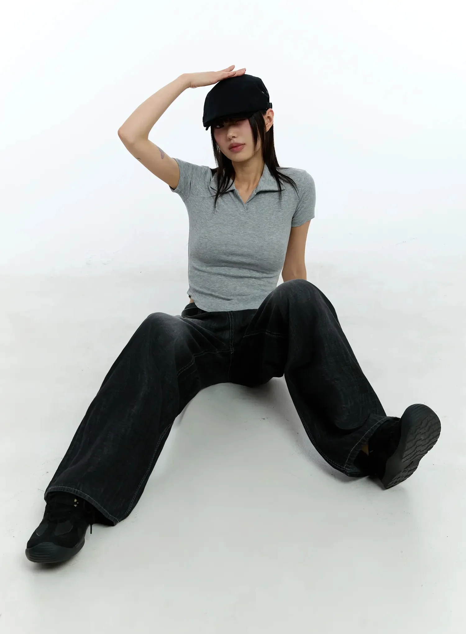 Collared Slim-Fit Tee IU524 - Image 14