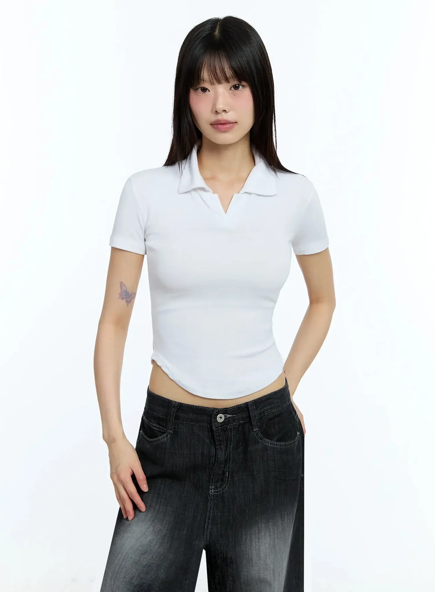 Collared Slim-Fit Tee IU524 - Image 16