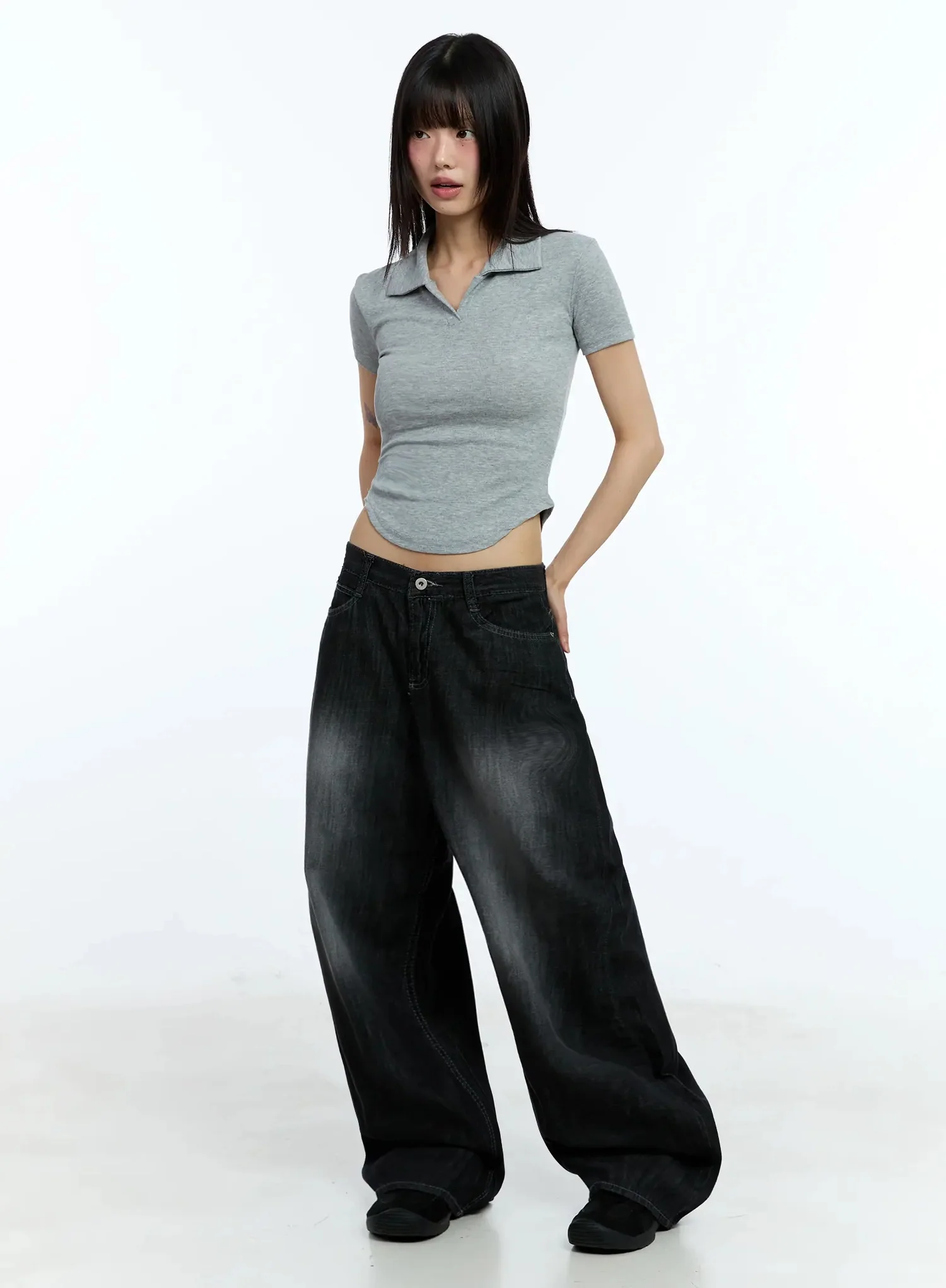 Collared Slim-Fit Tee IU524 - Image 6