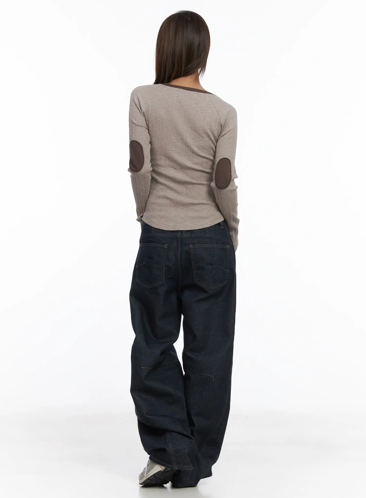 Color Block Ribbed Long Sleeve Top CJ512 - Image 5