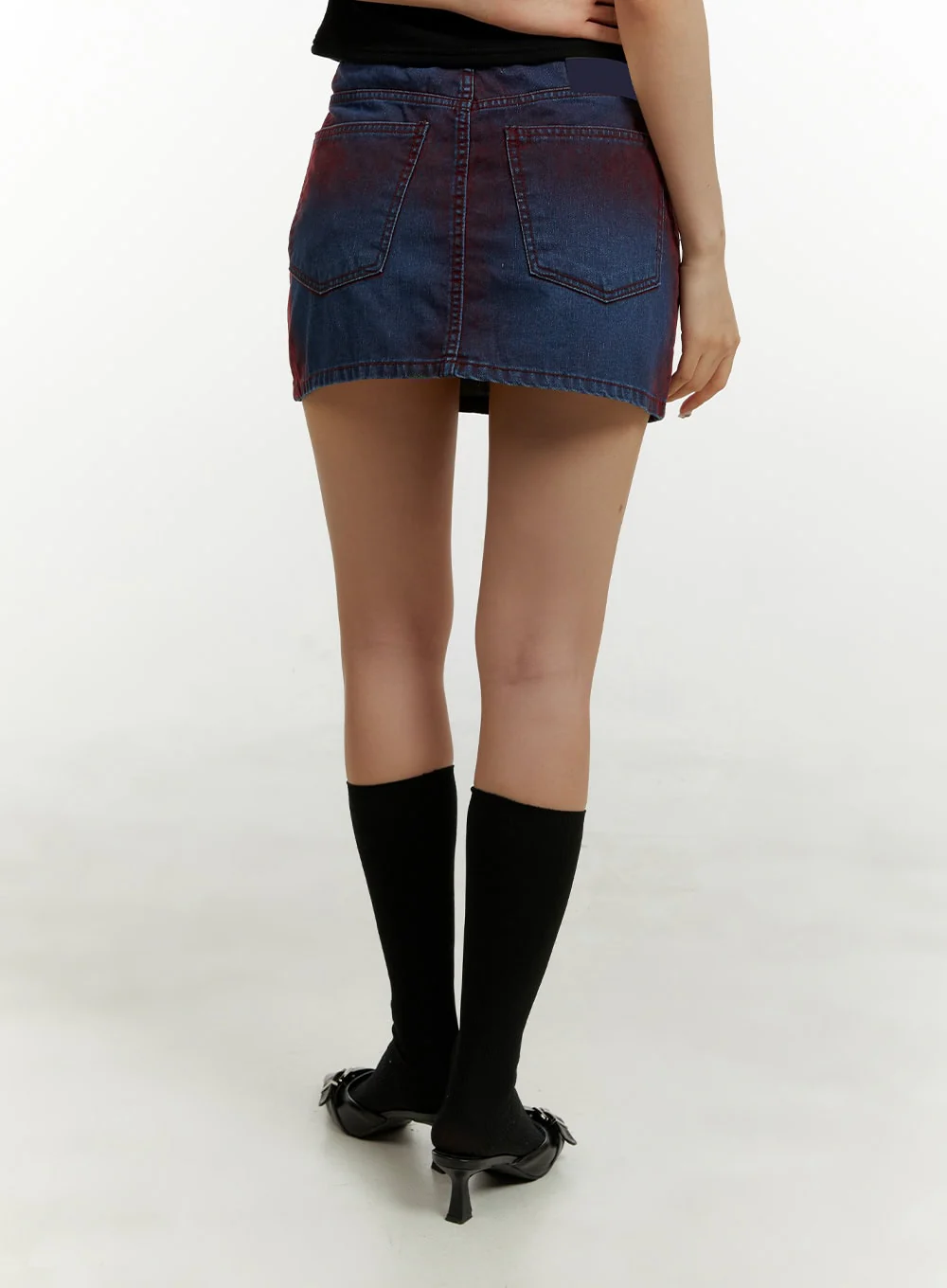 Color Washed Mini Skirt CY408 - Image 6