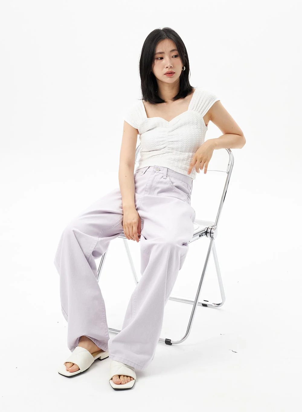 Color Wide Pants OU312 - Image 10