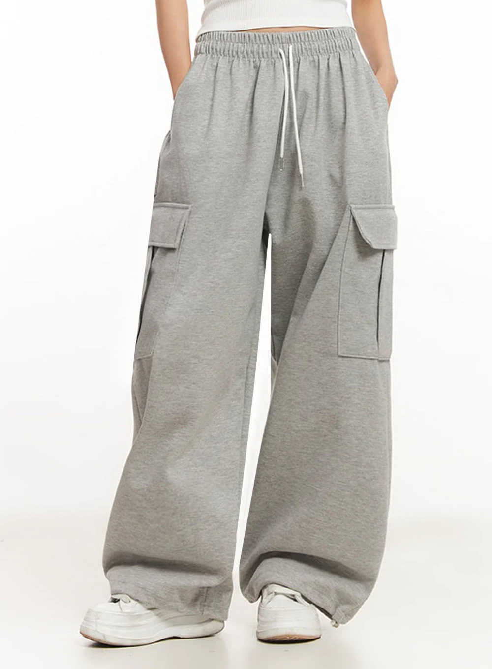 Comfy Cargo Wide-Fit Sweatpants IA504 - Image 2