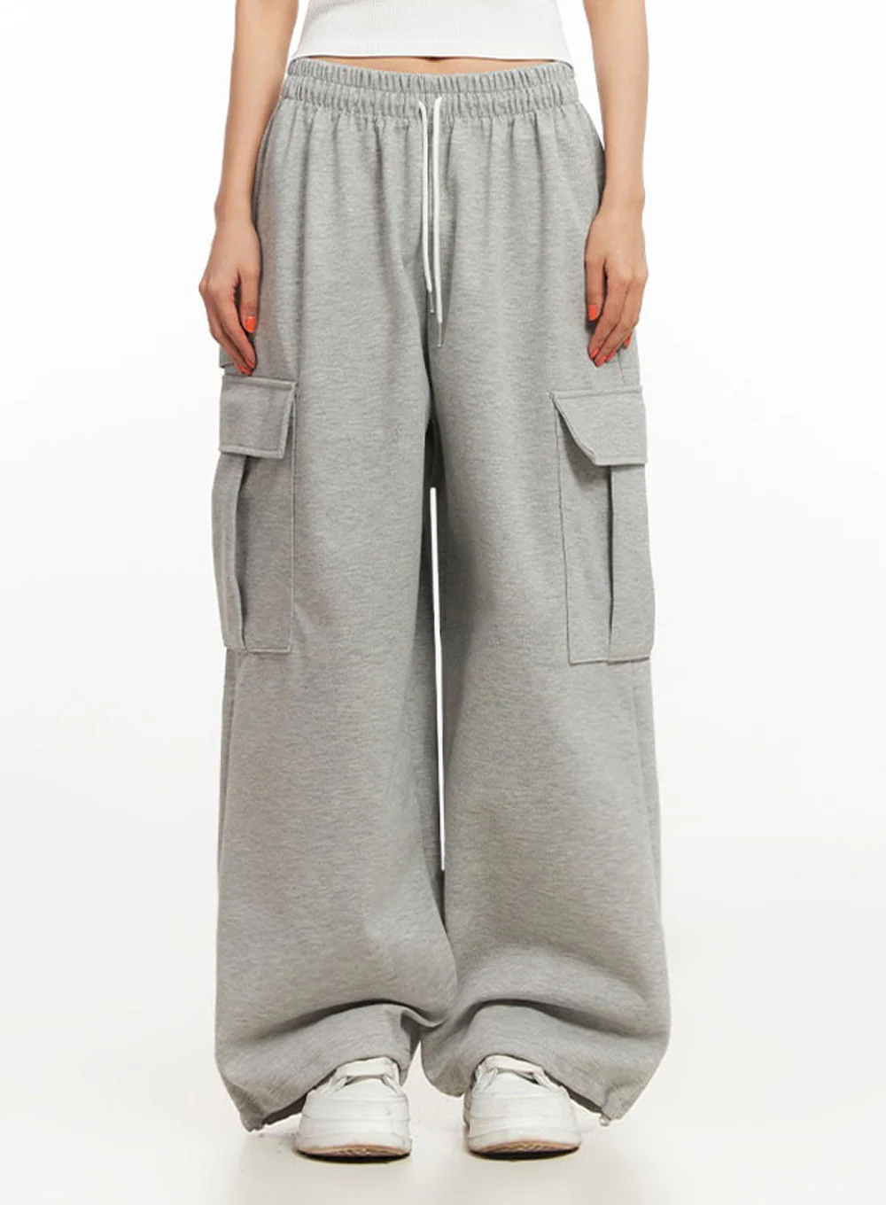 Comfy Cargo Wide-Fit Sweatpants IA504 - Image 7