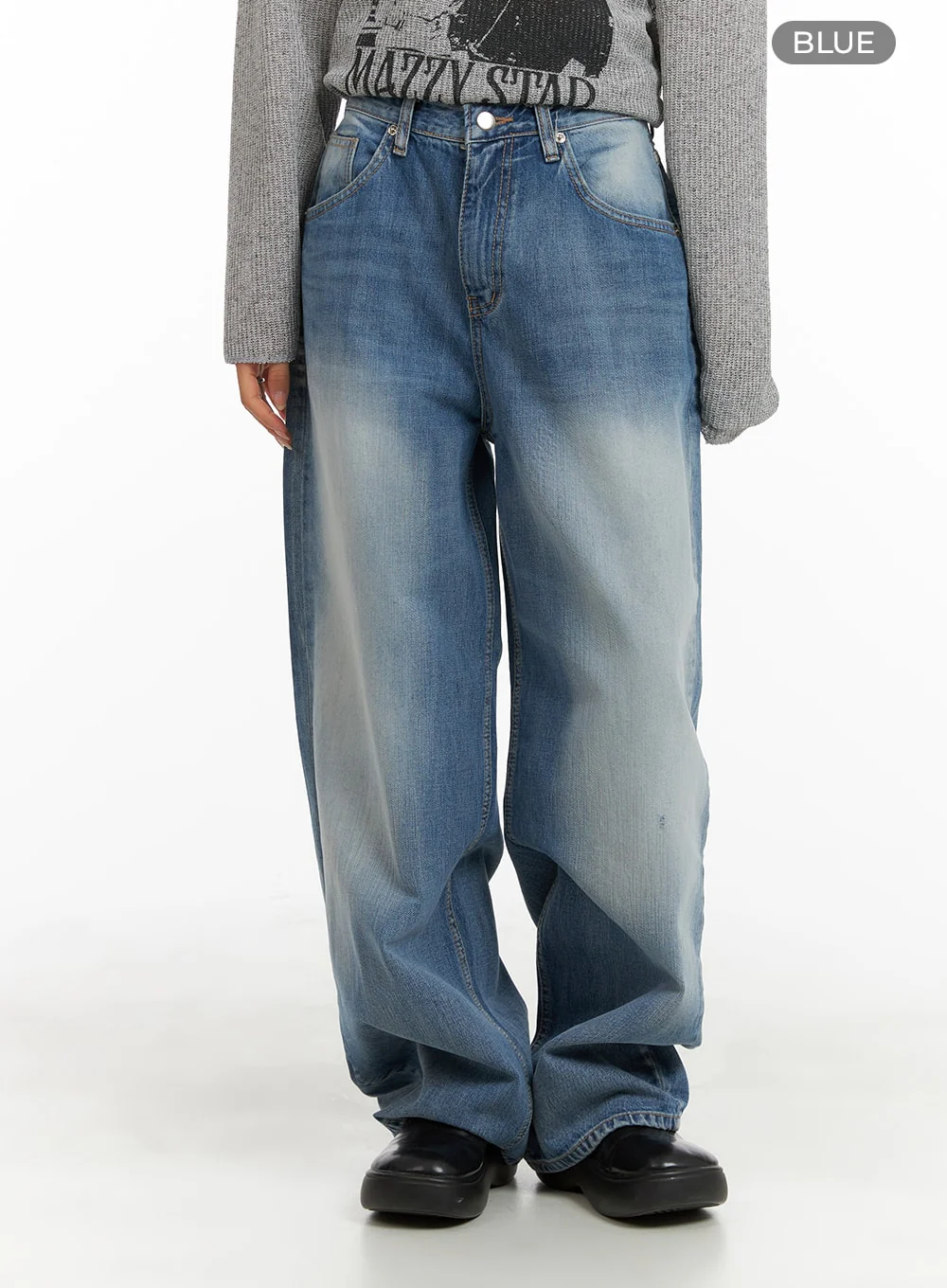 Comfy Wide Fit Baggy Jeans CA408 - Image 8