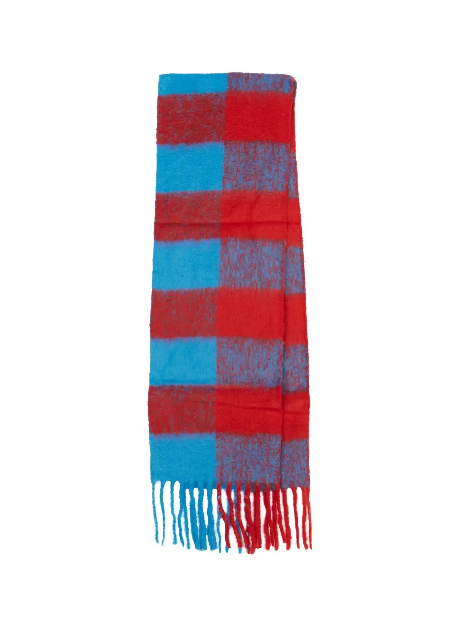 Contrast Checkered Fringe Scarf IN513 - Image 7