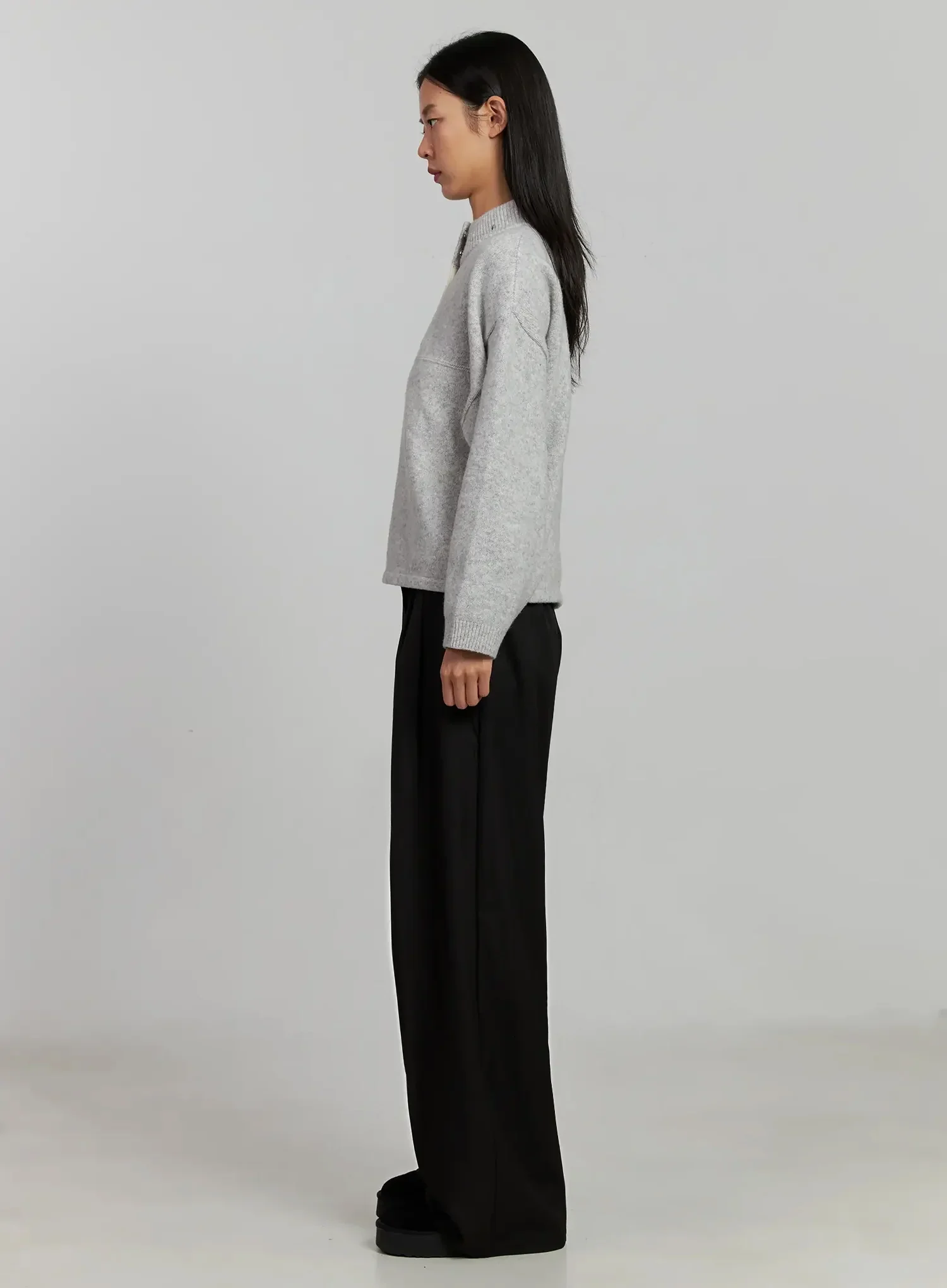 Contrast Collar Knit Top IJ505 - Image 6