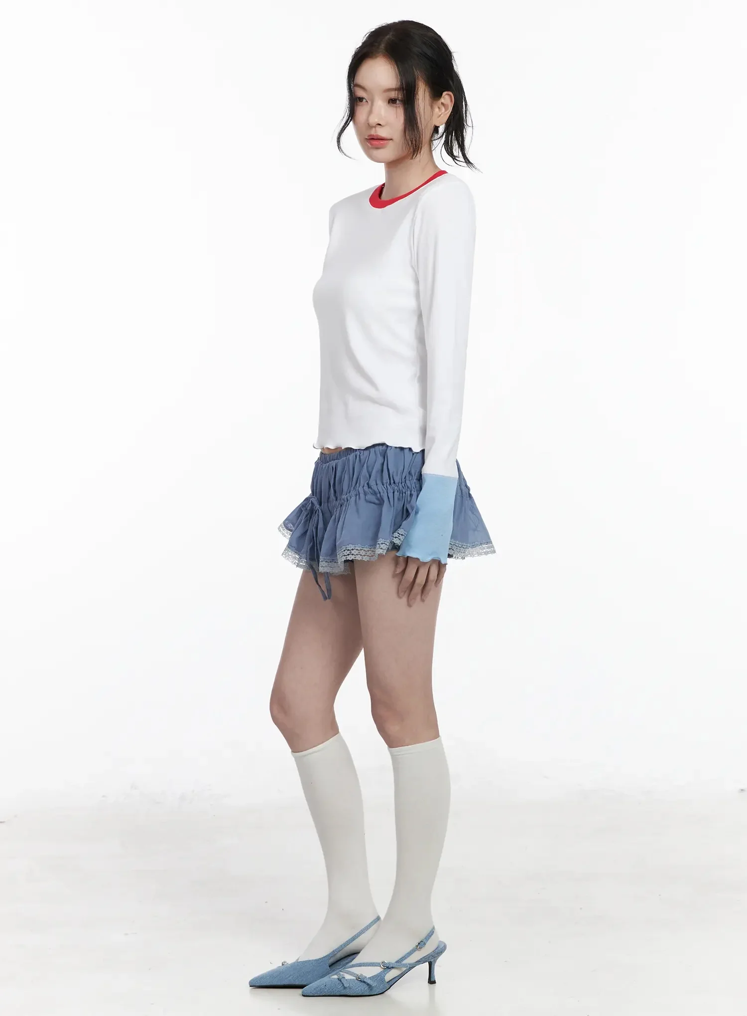 Contrast Cuff Top IY511 - Image 10