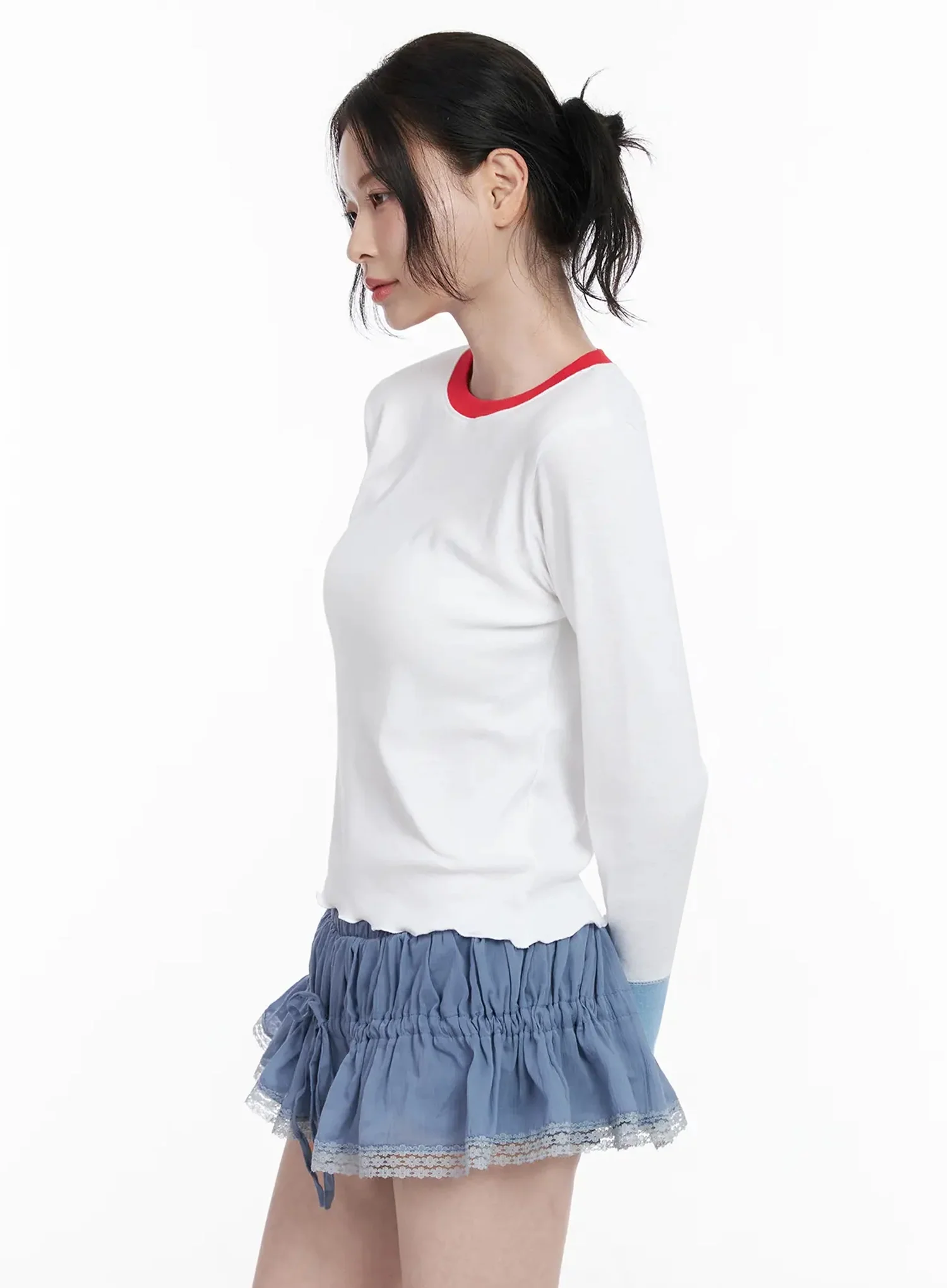 Contrast Cuff Top IY511 - Image 8