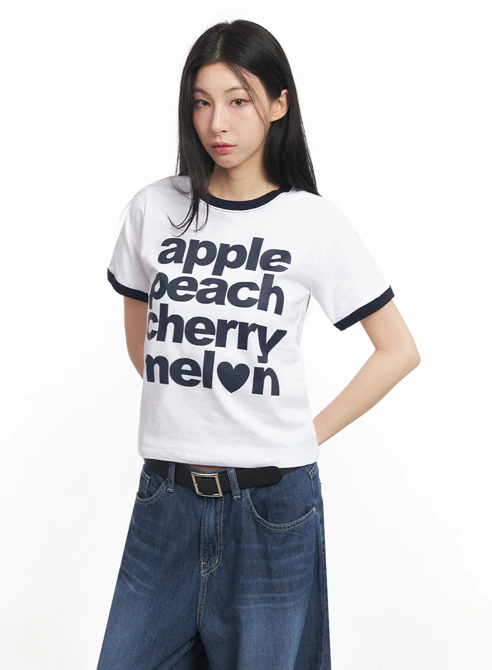 Contrast Graphic Crop Top IY529 - Image 10