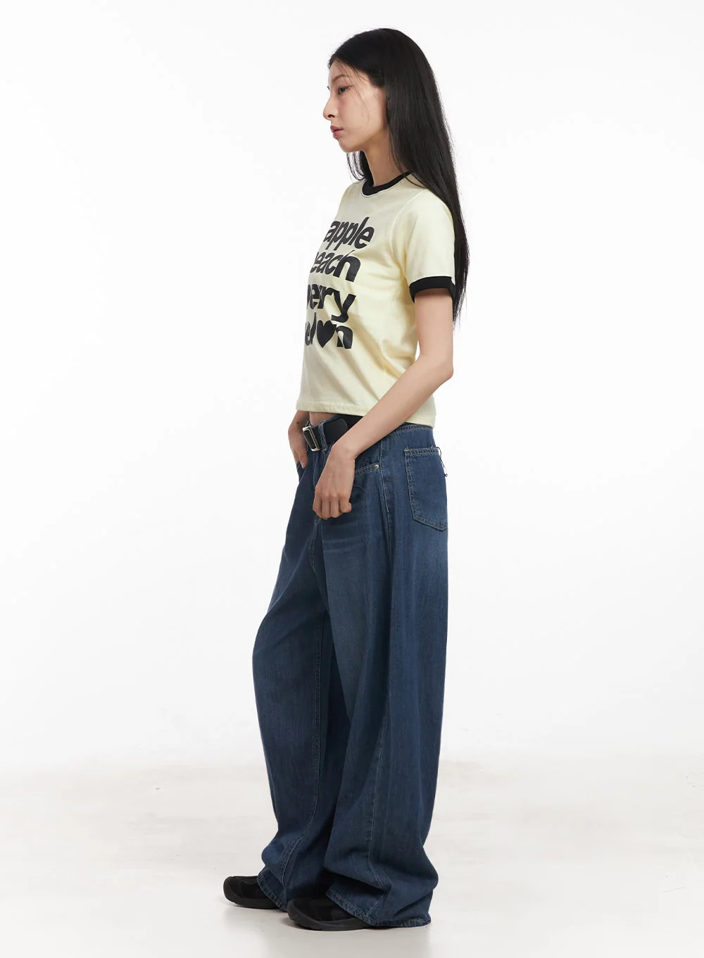 Contrast Graphic Crop Top IY529 - Image 12