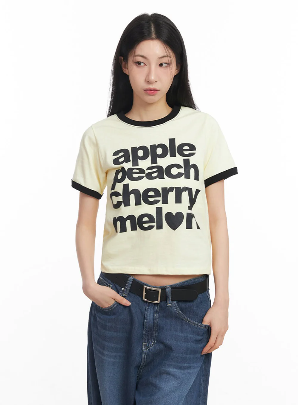 Contrast Graphic Crop Top IY529 - Image 14