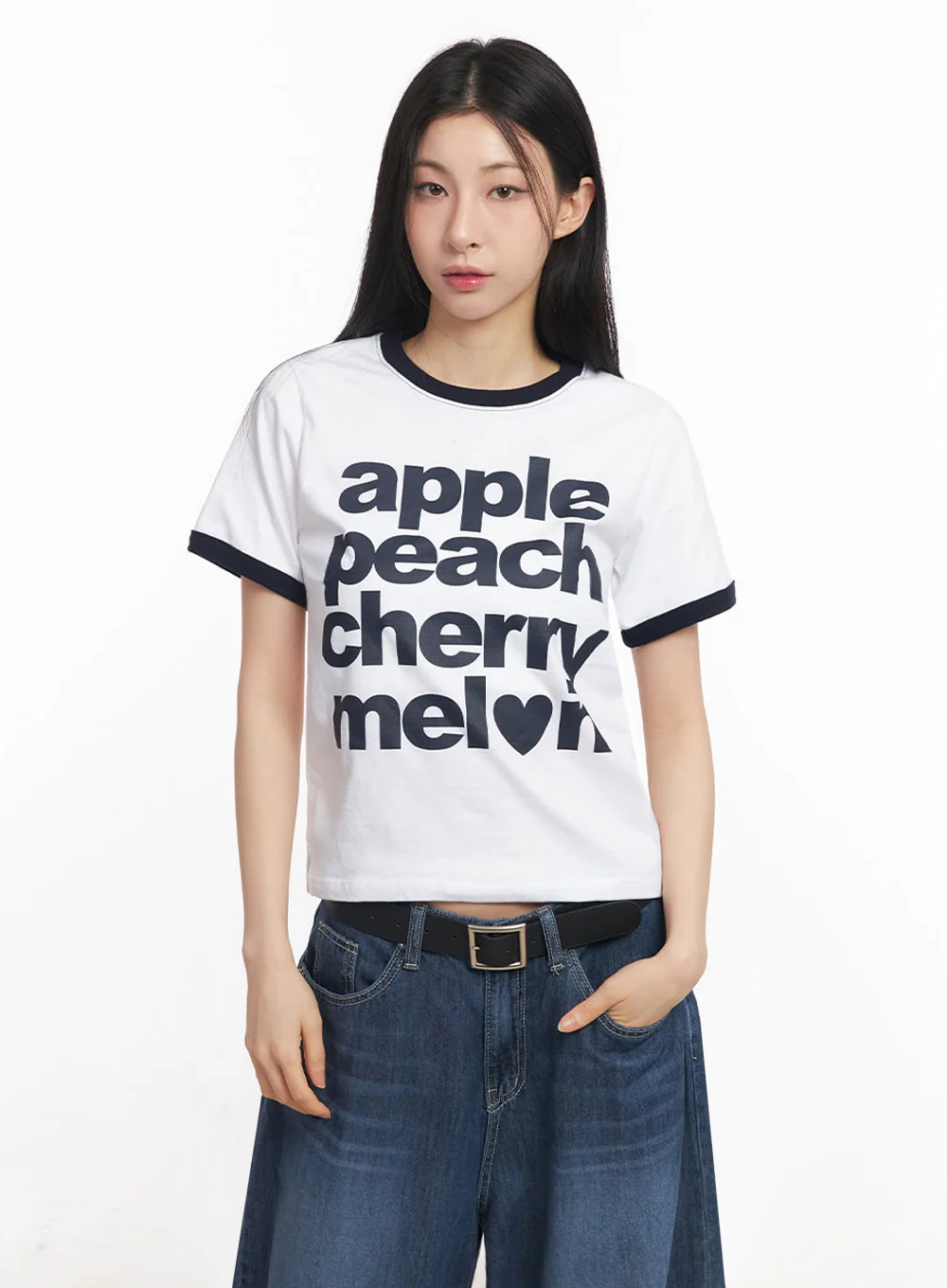 Contrast Graphic Crop Top IY529 - Image 15