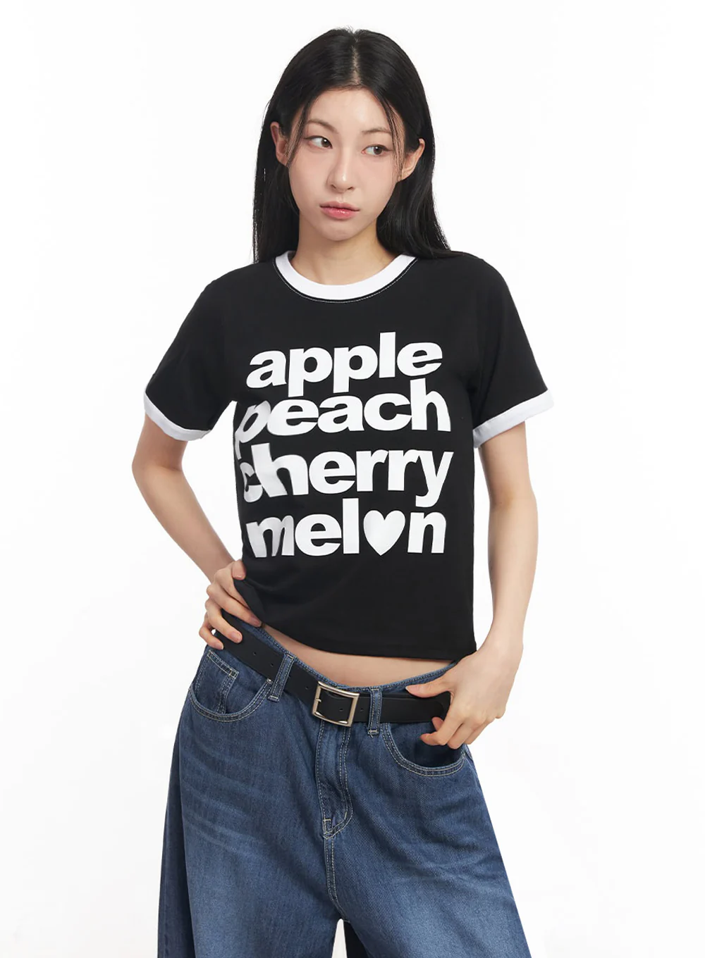 Contrast Graphic Crop Top IY529 - Image 16