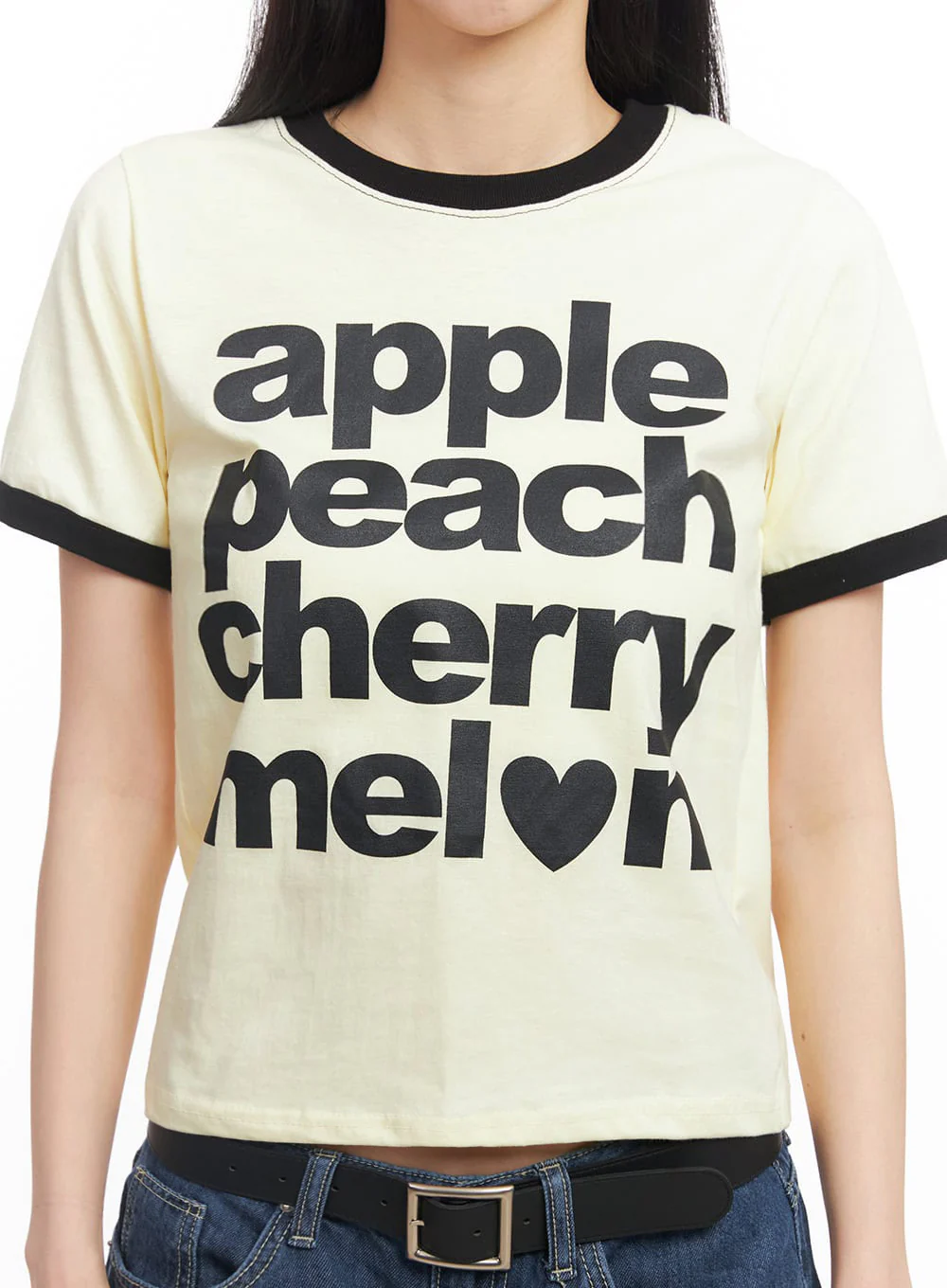 Contrast Graphic Crop Top IY529 - Image 3