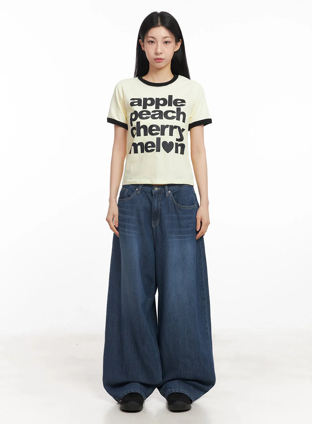 Contrast Graphic Crop Top IY529 - Image 4