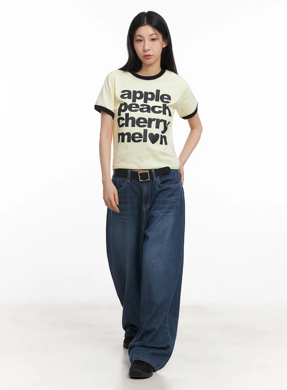 Contrast Graphic Crop Top IY529 - Image 5