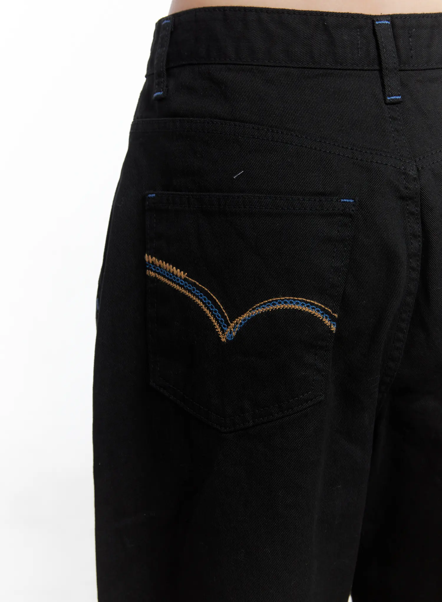 Contrast Stitch Wide-Leg Pants CS502 - Image 5