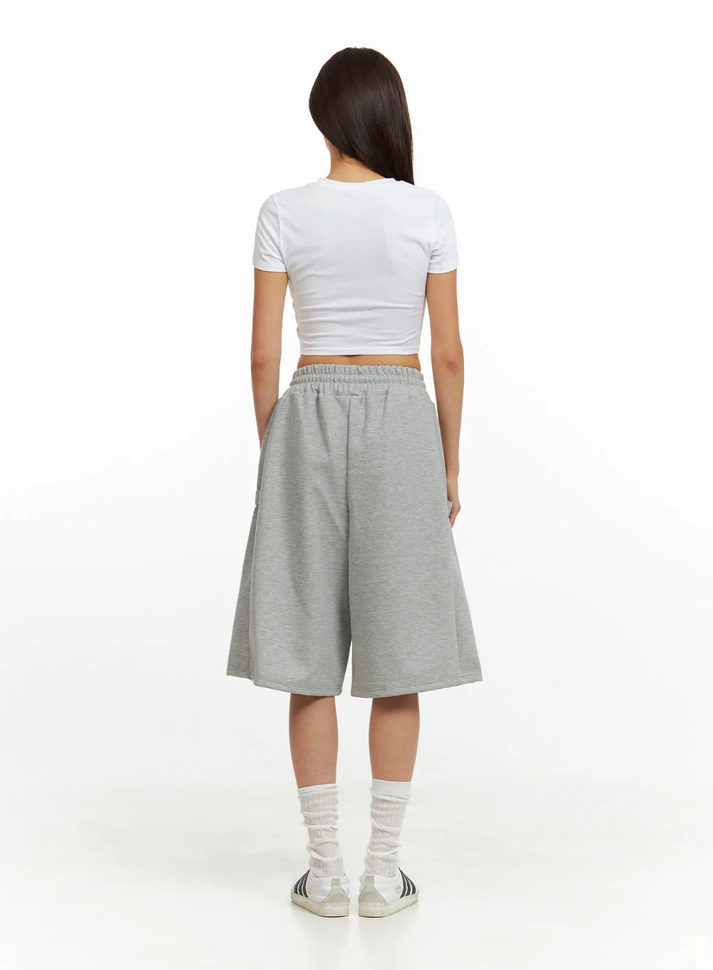 Cotton Cargo Sweat Shorts IU419 - Image 5