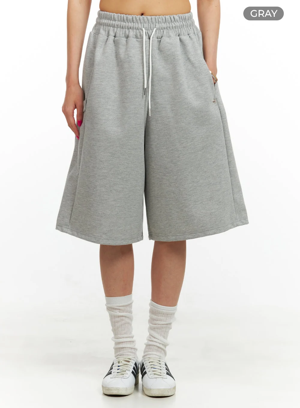 Cotton Cargo Sweat Shorts IU419 - Image 9