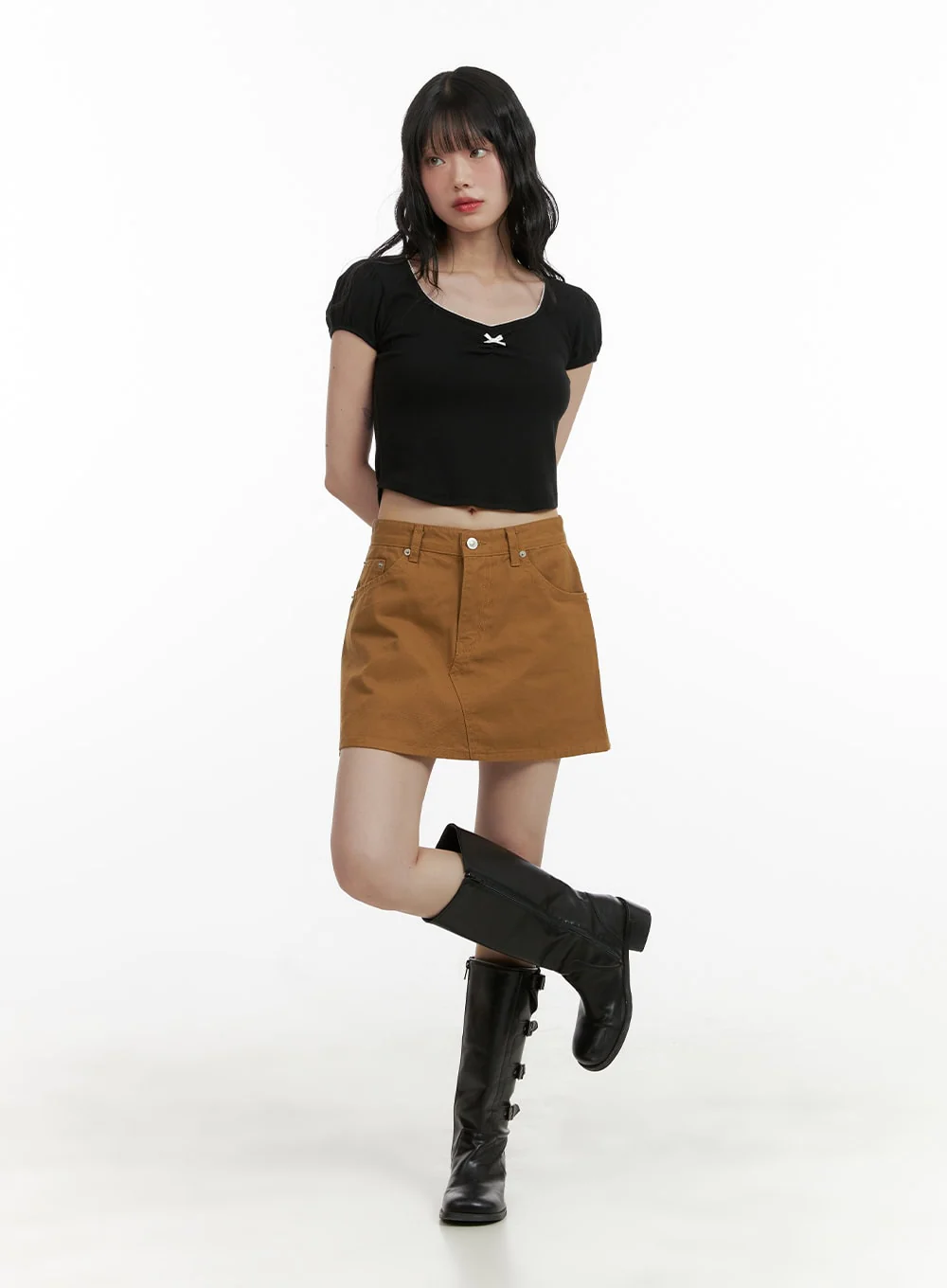 Cotton Mini Skirt CU410 - Image 2
