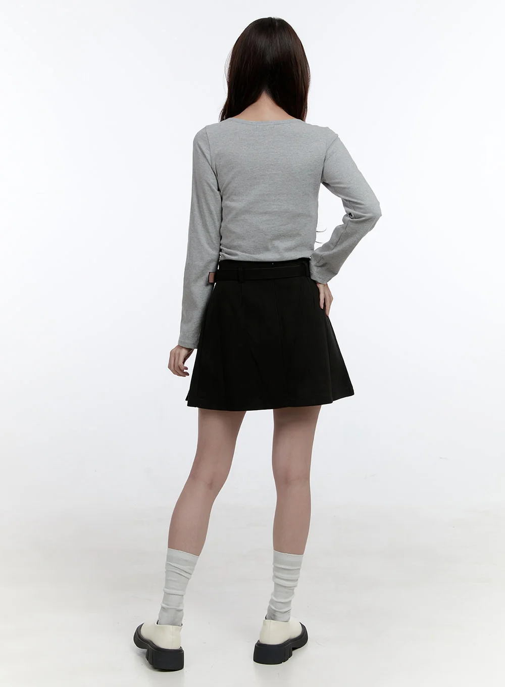 Cotton Ribbon Long Sleeve Top OO407 - Image 3