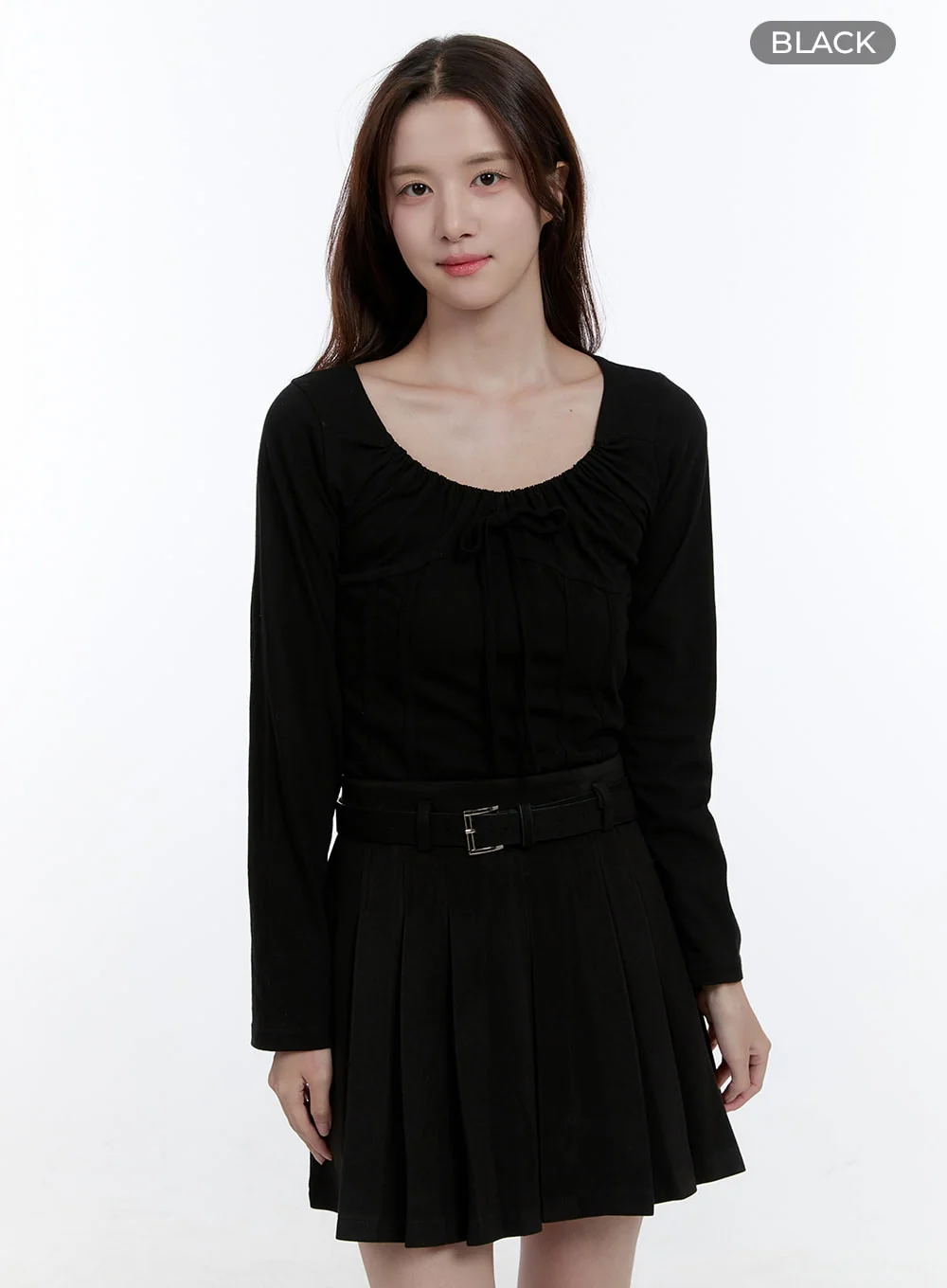 Cotton Ribbon Long Sleeve Top OO407 - Image 9