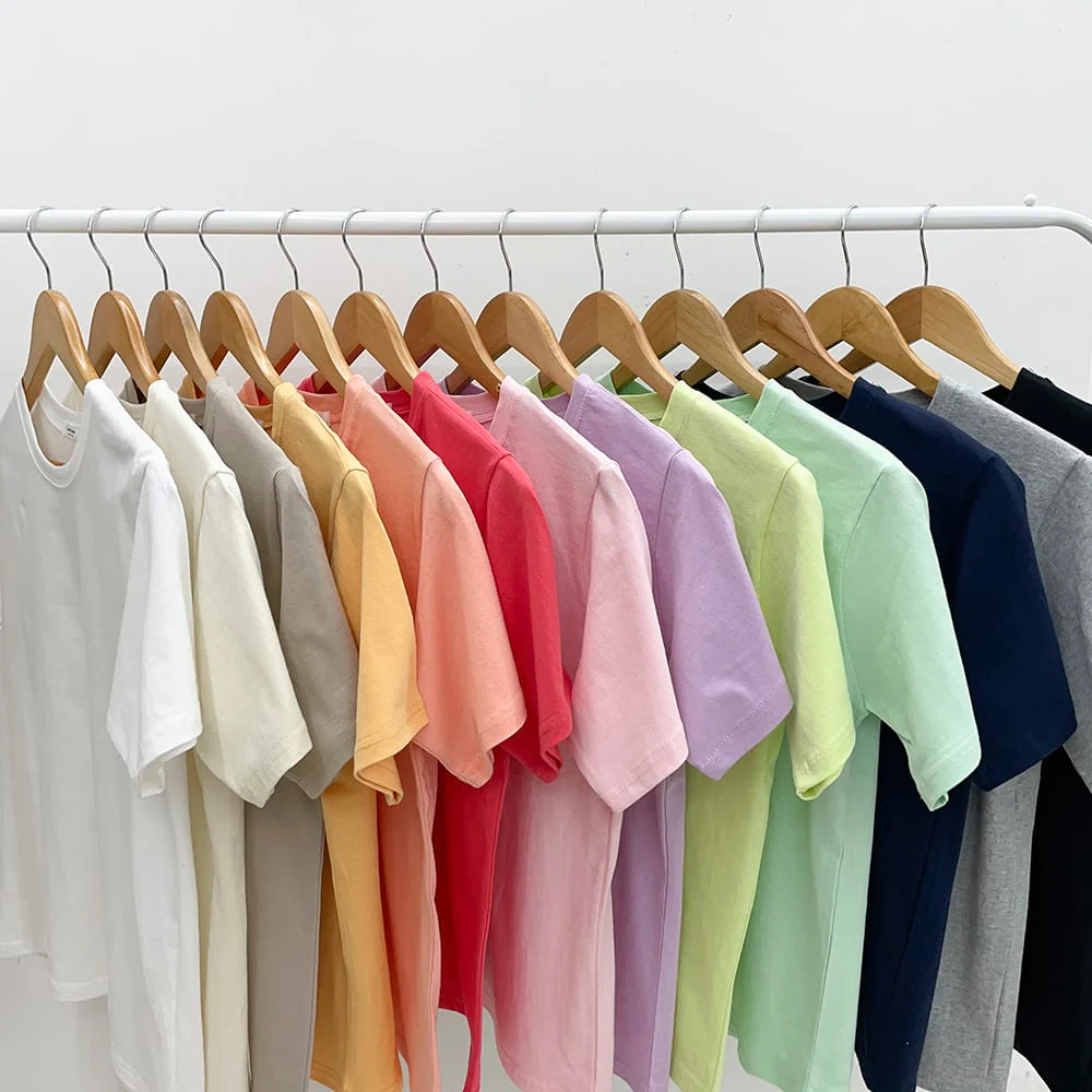 Cotton Short Sleeve Cropped T Shirt M5 - Image 6