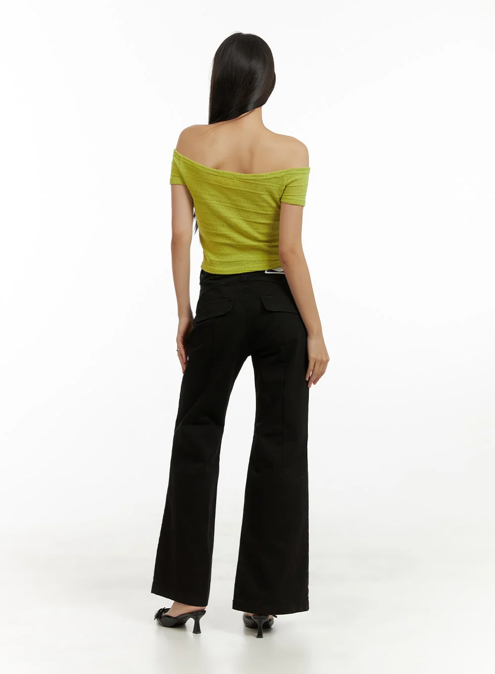 Cotton Slim Bootcut Pants CU414 - Image 4