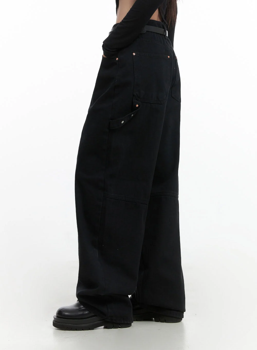Cotton Wide-Leg Carpenter Pants CS430 - Image 4