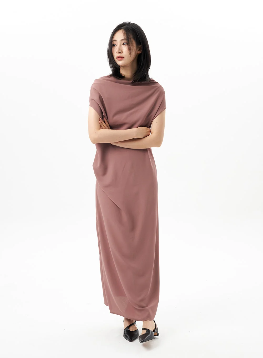 Cowl Neck Maxi Dress OU314 - Image 2