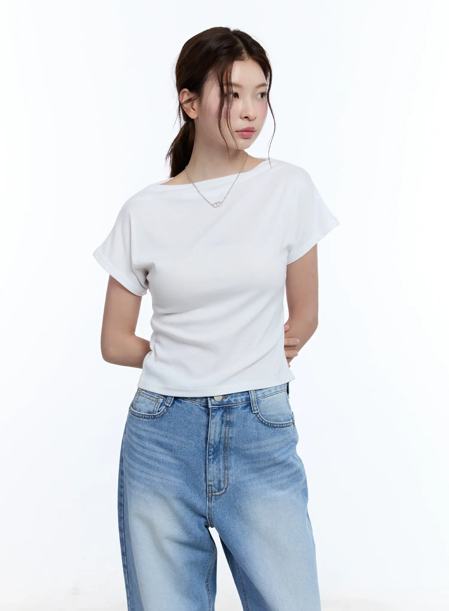 Cozy Boat-Neck Short Sleeve Tee CU513 - Image 9