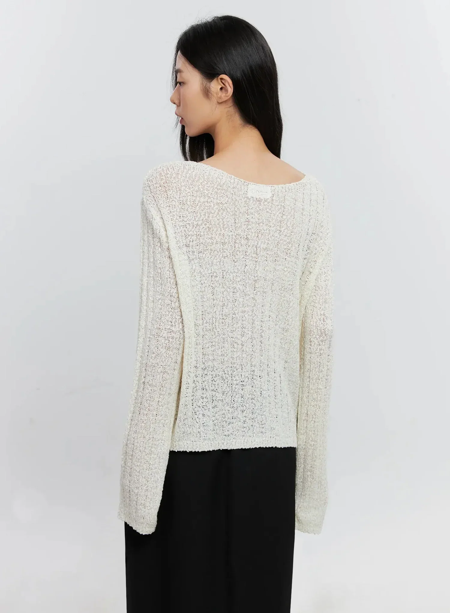 Cozy Boatneck Long Sleeve Sweater IS515 - Image 10