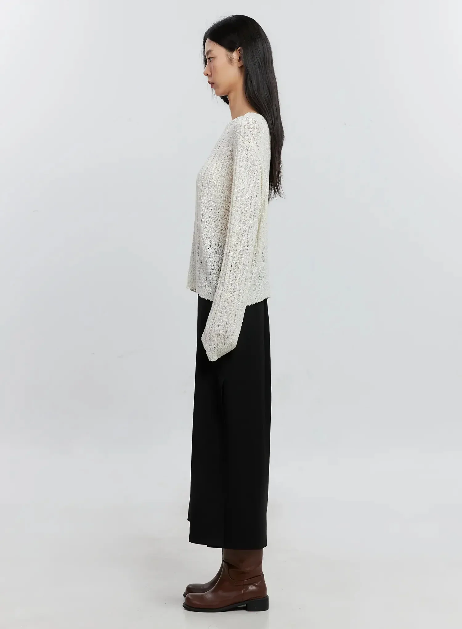 Cozy Boatneck Long Sleeve Sweater IS515 - Image 6