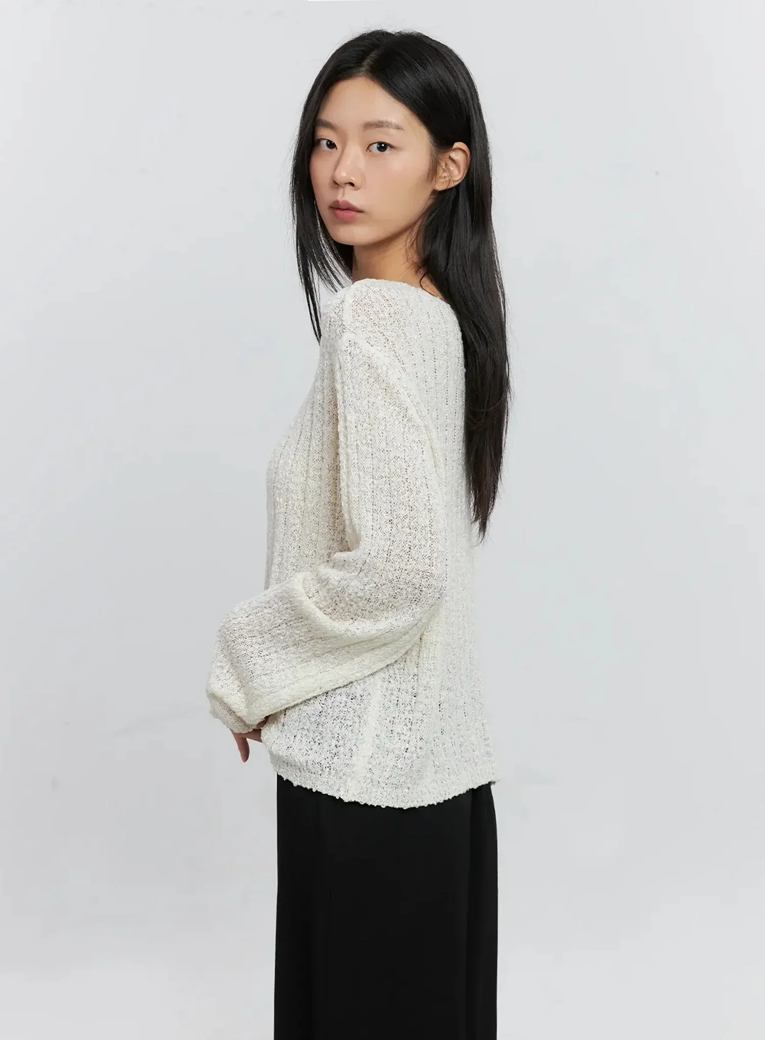 Cozy Boatneck Long Sleeve Sweater IS515 - Image 9