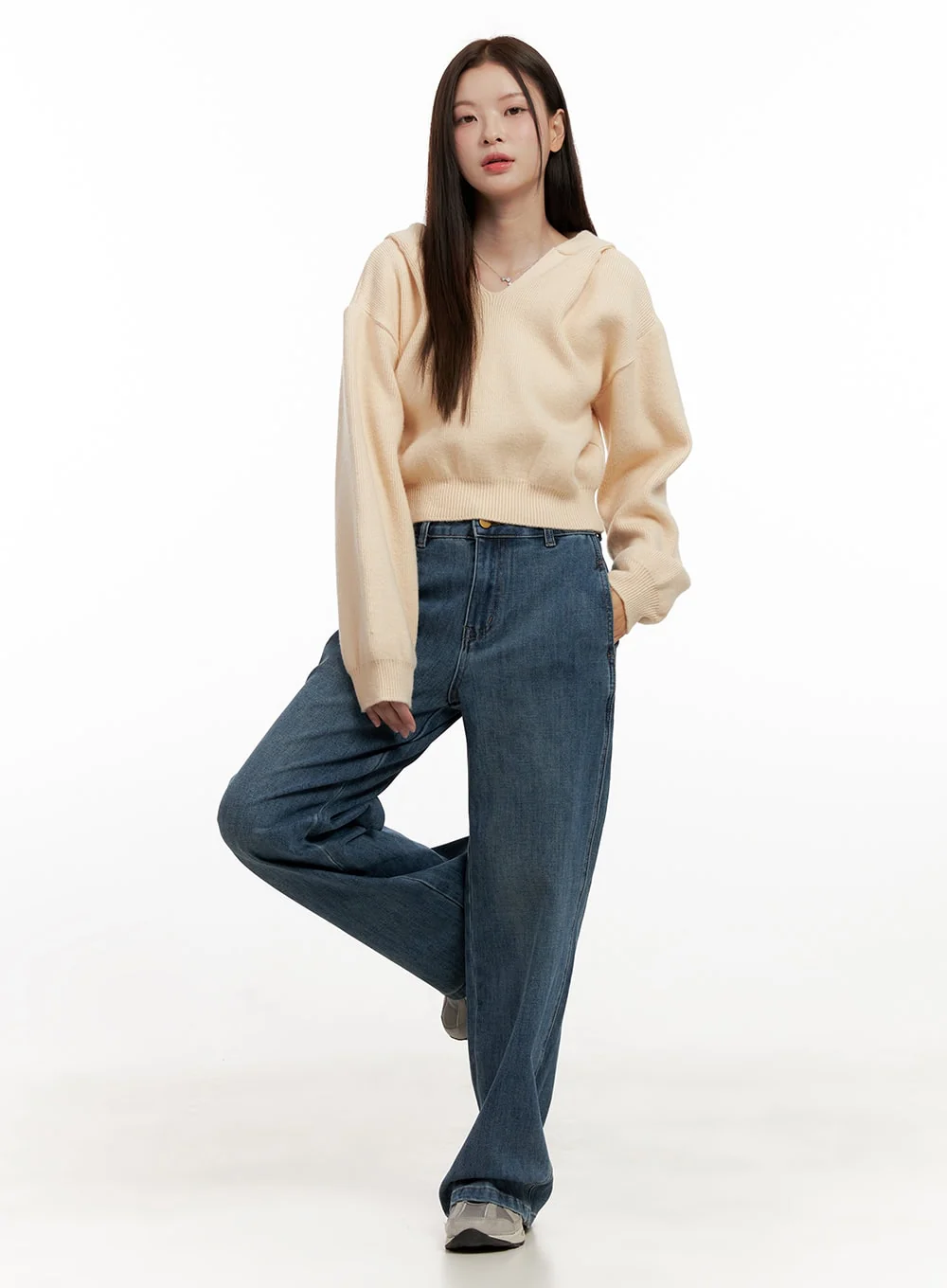 Cozy Hooded Knit Sweater ON422 - Image 2