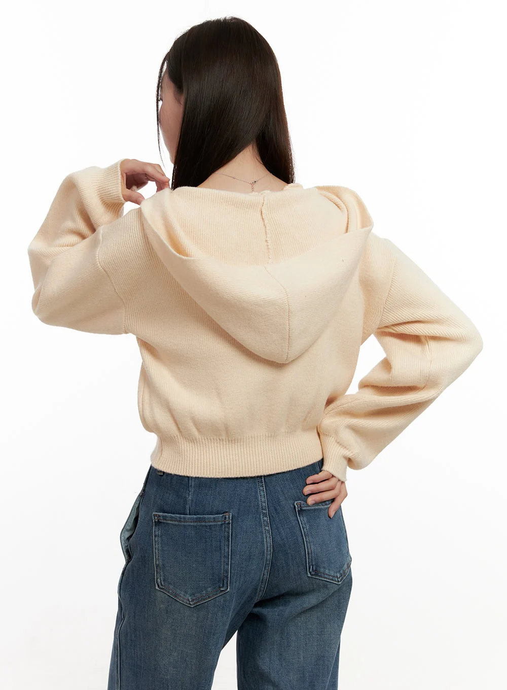 Cozy Hooded Knit Sweater ON422 - Image 6