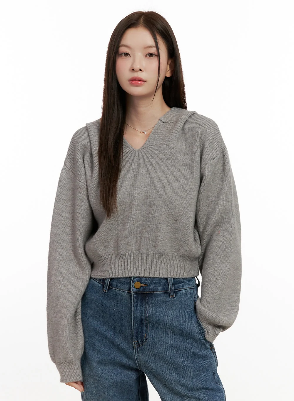 Cozy Hooded Knit Sweater ON422 - Image 7